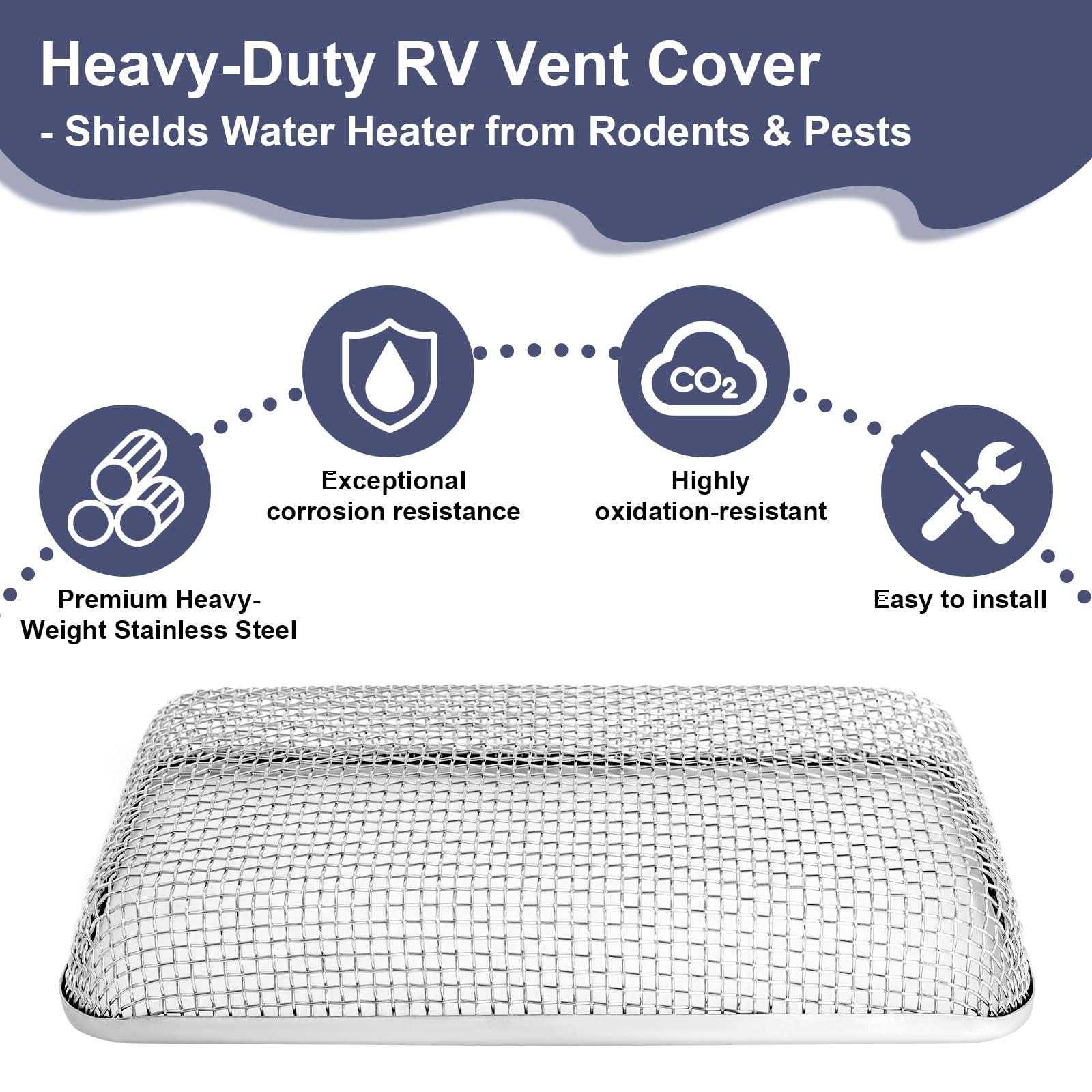 Snapklik.com : RV Furnace Vent Cover,Flying Insect Bug Cover,Stainless ...