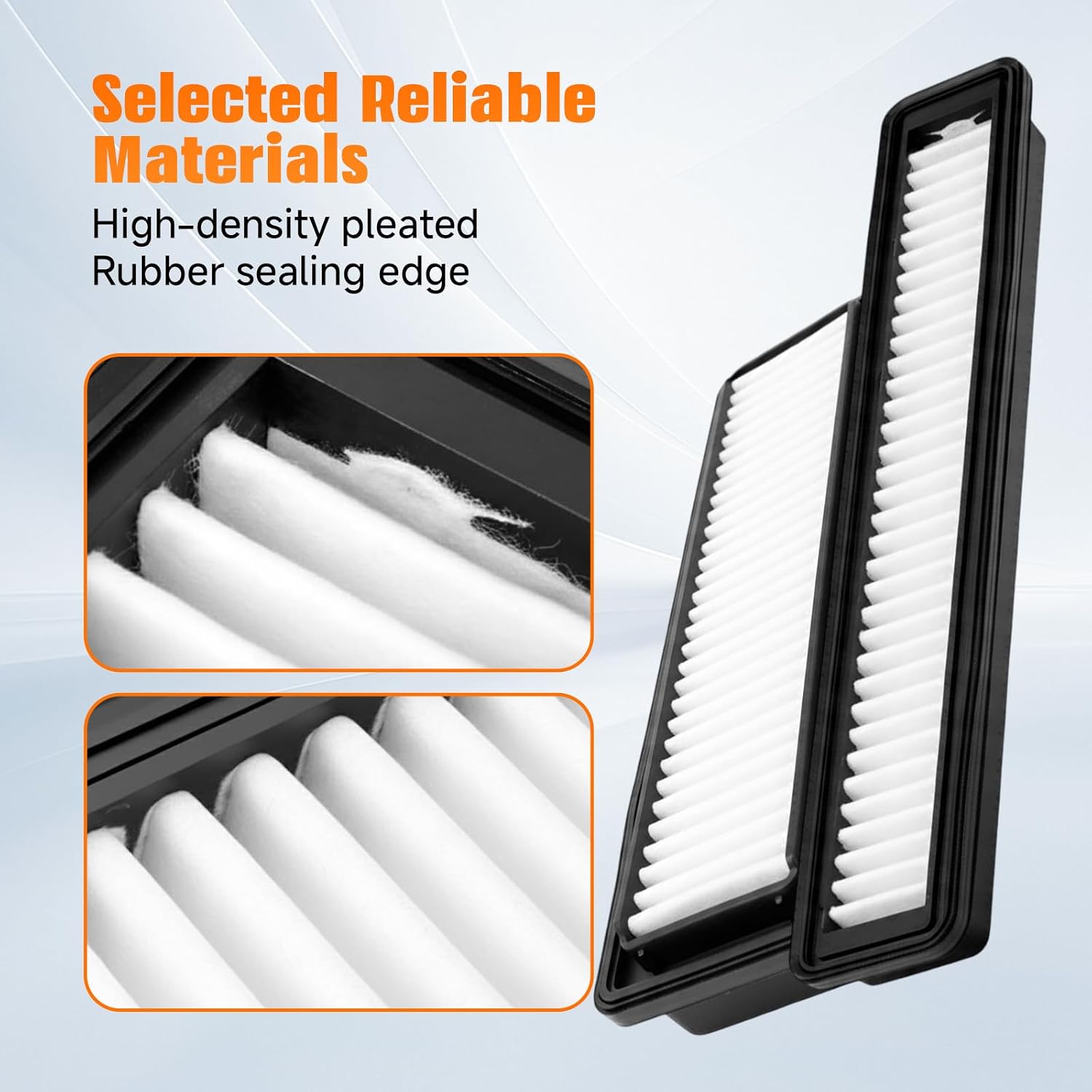 V1311-39810 & V1311-39850 Air Filter Kit Fits For Kubota Skid Steer SSV65C SSV65PC SSV75C SSV75PC Replaces V131139810 V131139850 Inner & Outer Air Filter