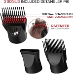 Sèche-cheveux Céramique RED by KISS 2000, Sèche-cheveux Professionnel de Salon avec 3 Accessoires Inclus, 2 Pics Démêlants, 1 Concentrateur d'Air (Jaune)