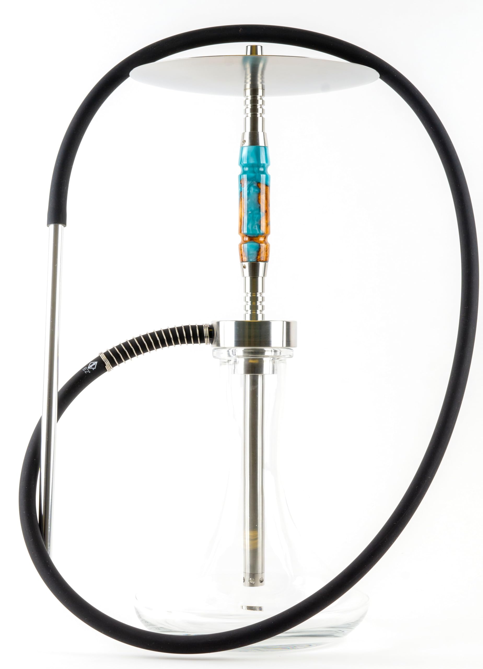B2 SS-Inox V2 Hookah-Turquois Precious Cut