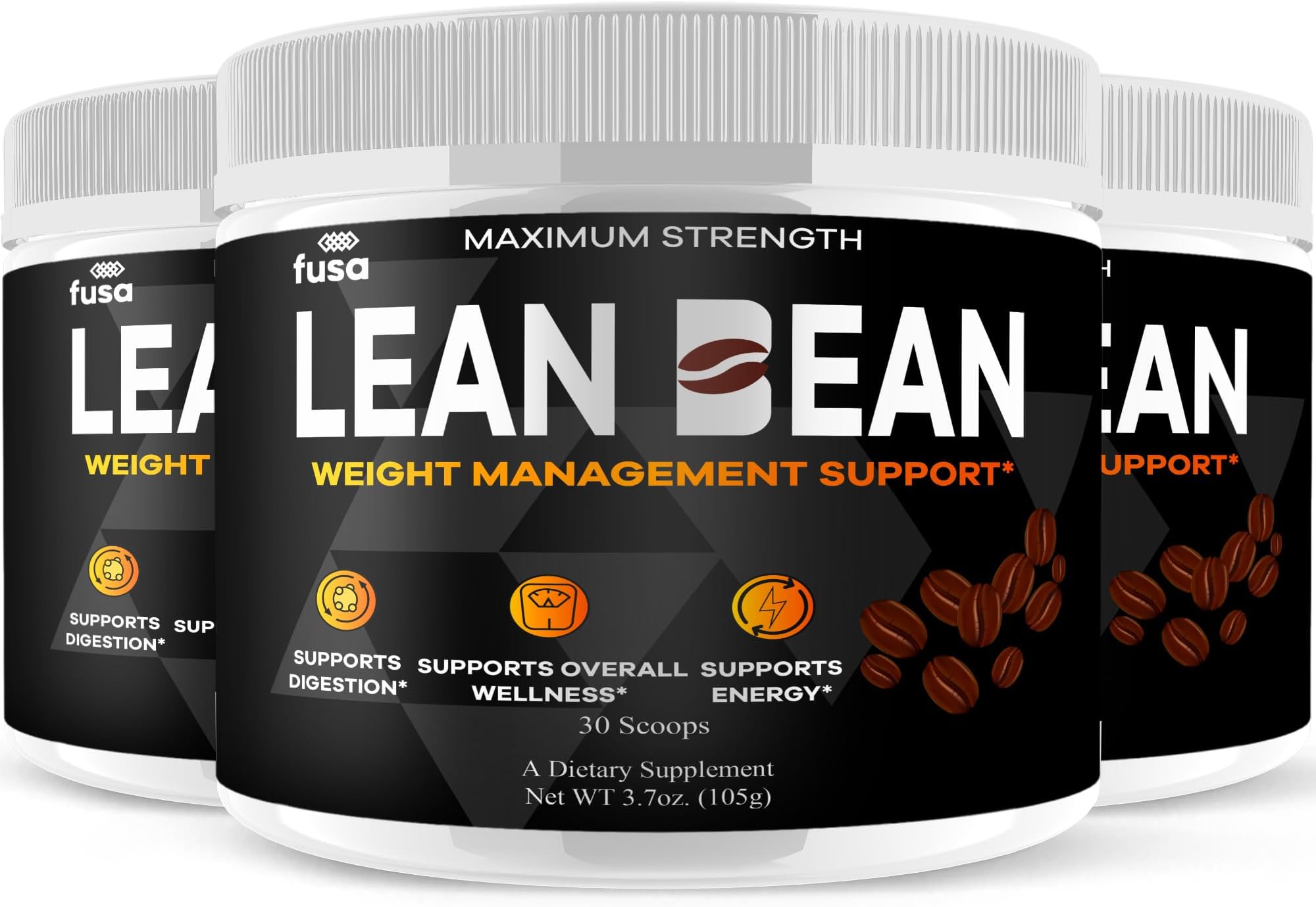(3 Pack) Lean Bean Powder Supplement LeanBean Maximum Strength Formula, Leen Bean Advanced Formula Overall Health and Wellness Supplement, Leen Been Premium Health and Wellness Support (11.1oz / 315g)