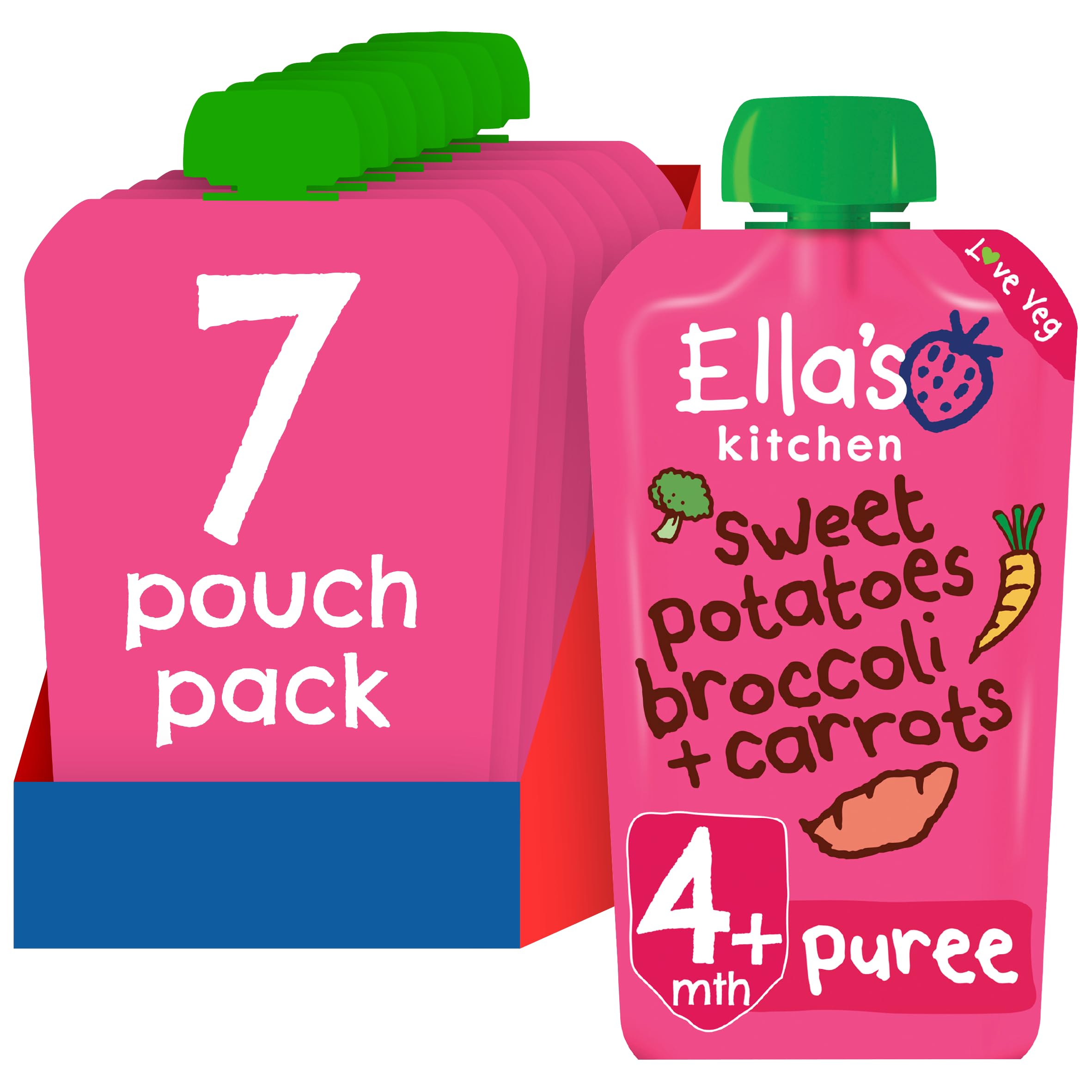 Ella's Kitchen Sweet Potatoes Broccoli and Carrot 120g (Pack of 7)