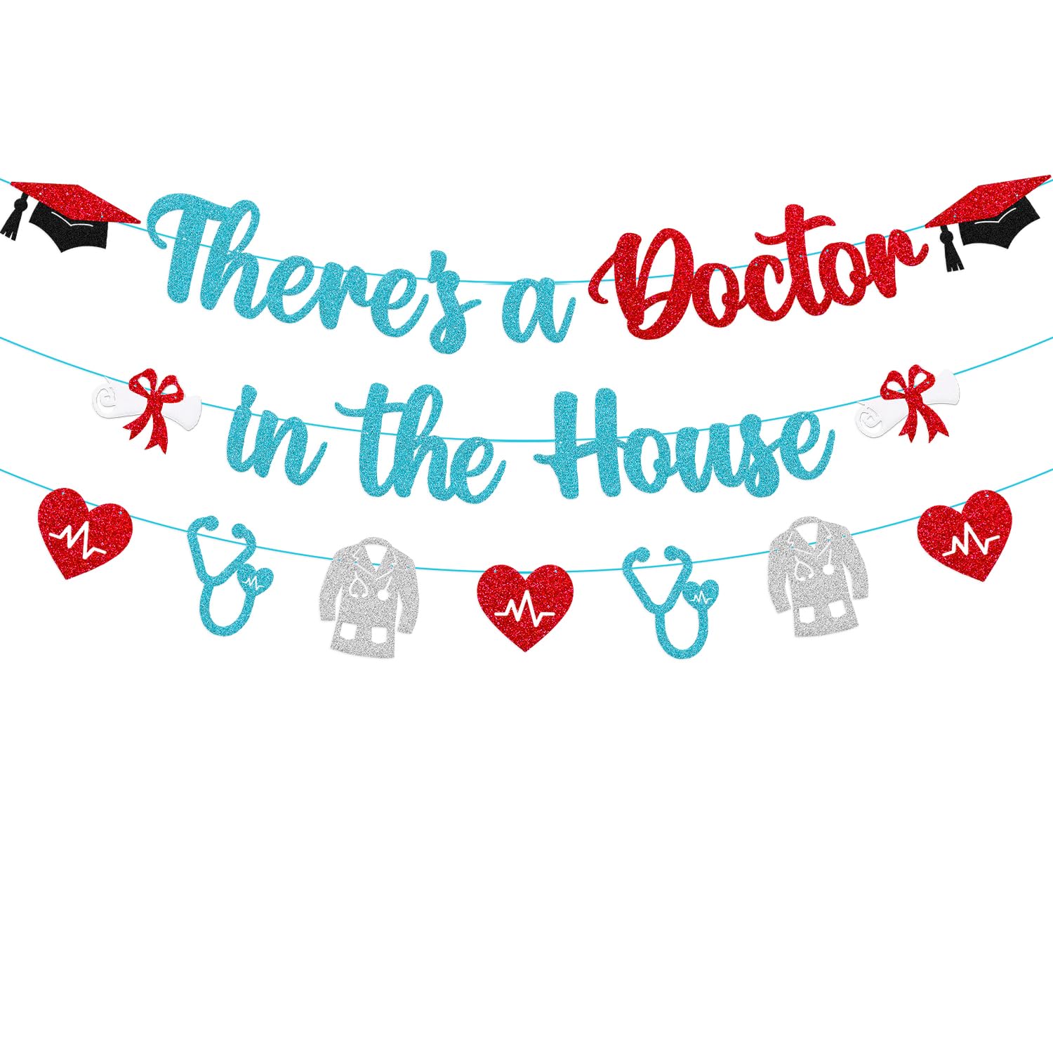 There’s a Doctor in the House Banner Medical Doctor Graduation Party Decorations Dentist 2026 Medical College School Survivor Congrats Grad Party