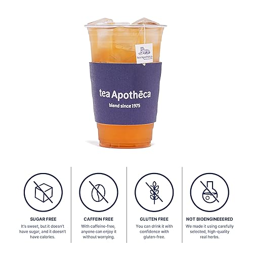Miniatura 6 de Tea Apotheca  Spirit of Tienda - Bolsa de té helado  Rooibos Mandarina Peel Honeybush Frutas del monje  Bebidas dulces refrescantes, sin azúcar, sin
