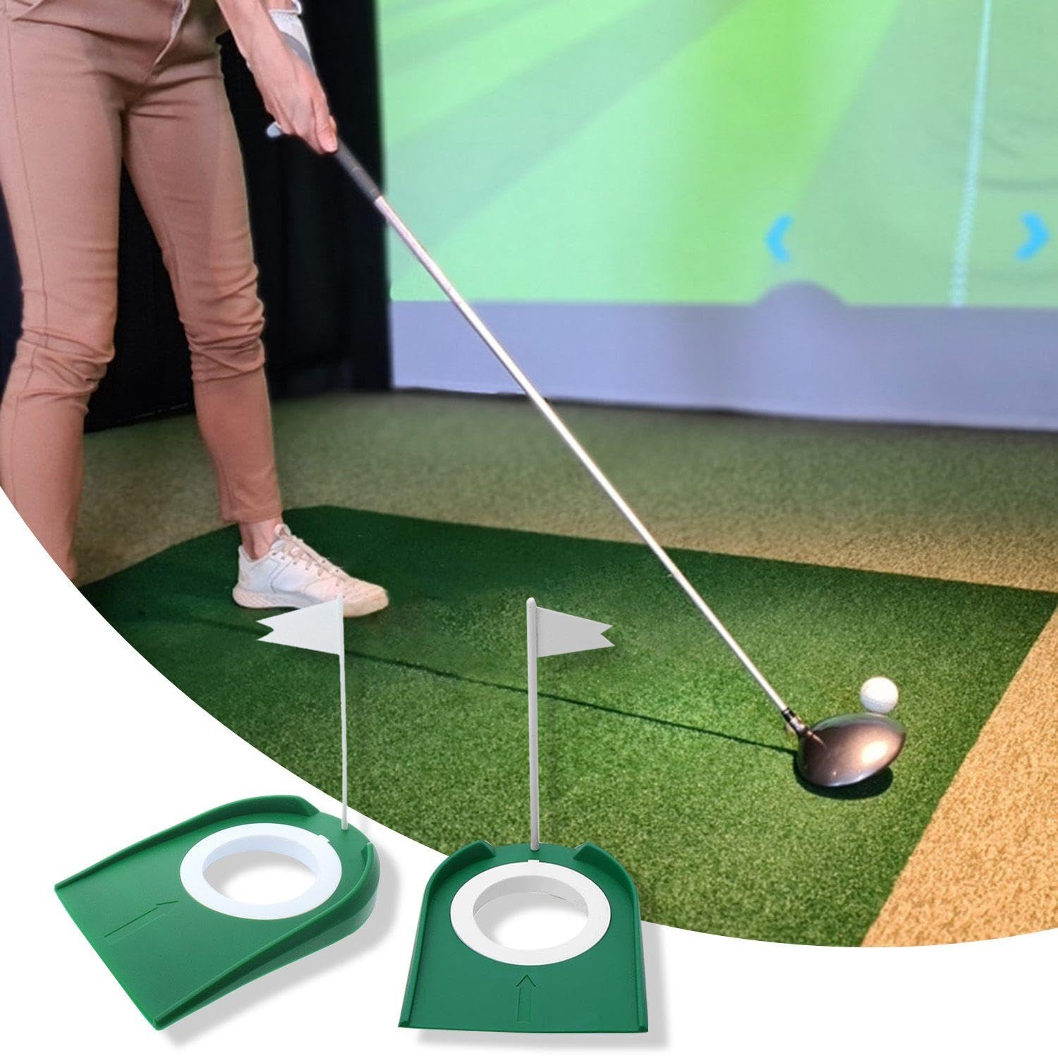 Putter De Golf De 3 Piezas, Mini Juego De Entrenamiento Para Sala