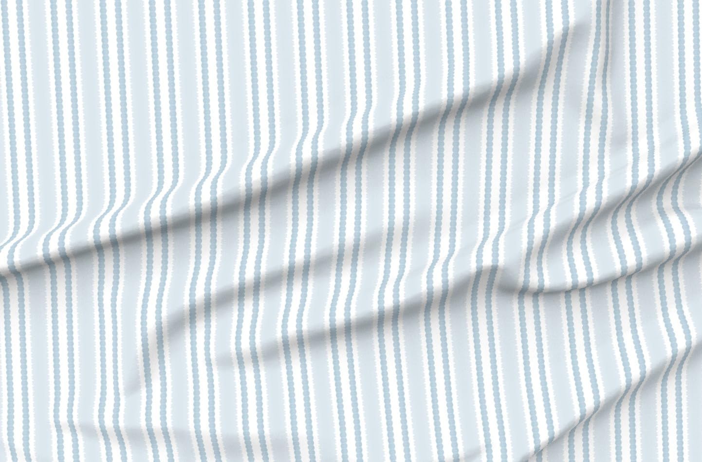 Spoonflower Fabric - Blue Stripe Coastal Pale Light Simple Classic Modern Preppy Nautical Printed on Petal Cotton Fabric Fat Quarter - Sewing Quilting Apparel Crafts Decor