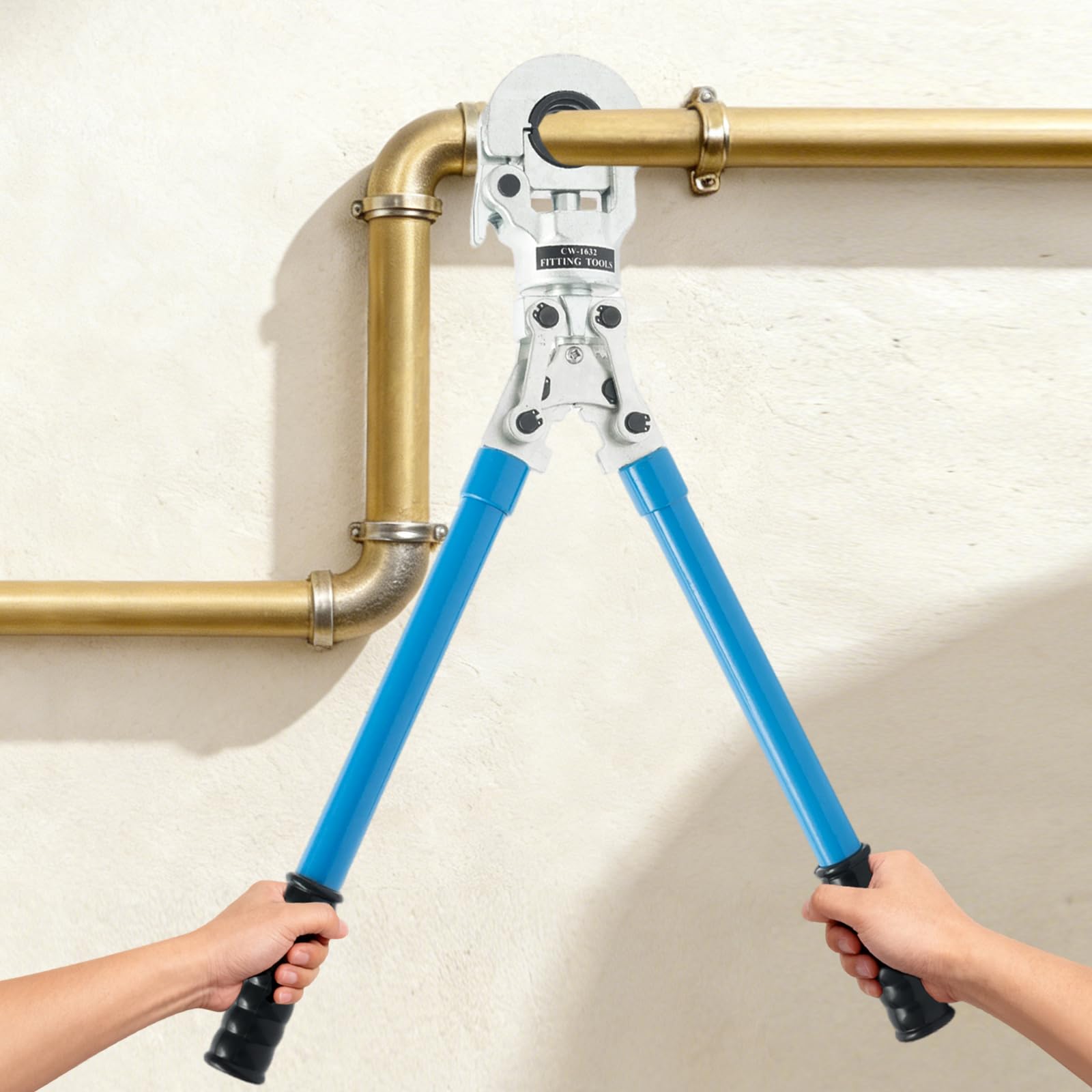 Set di pinze crimpatrici professionali per tubi in alluminio e plastica, 16-20-26-32 mm, per tubi elettrici, comunicazioni