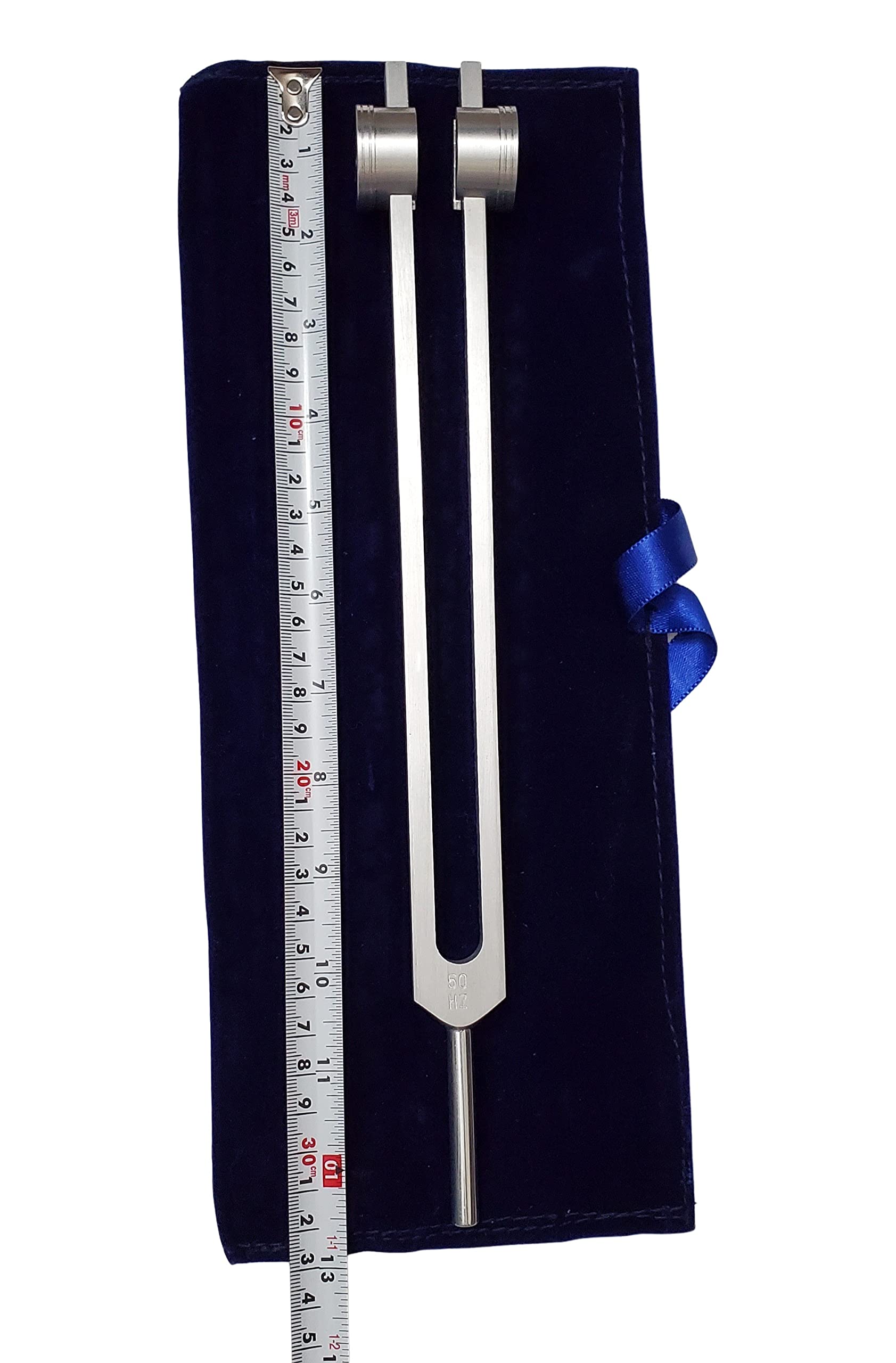 Nerve Tuning Fork 50 Hz | Saiish The Divine Touch | Includes 22CM Long Handle Mallet & Velvet Pouch
