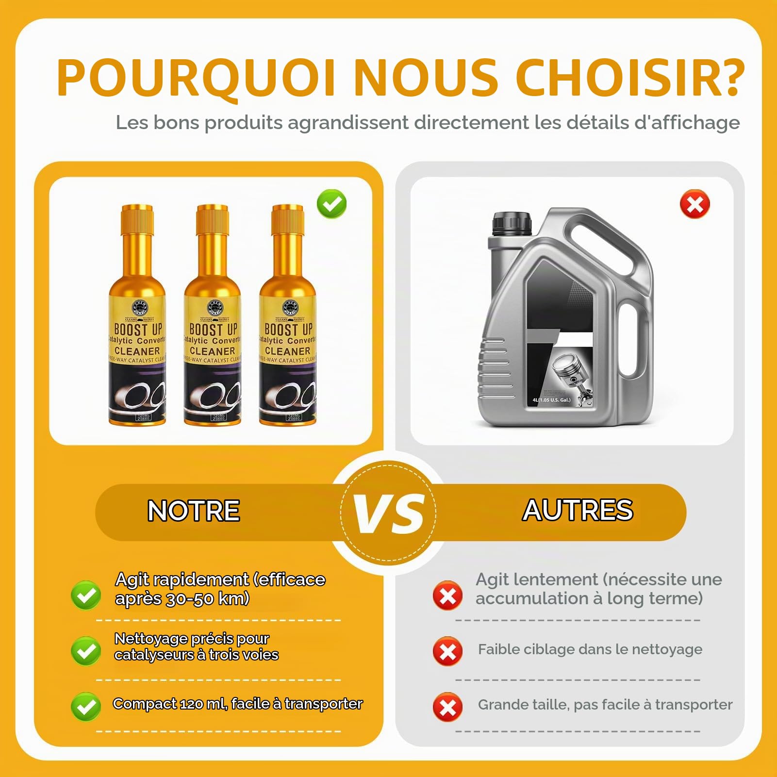 Nettoyant Catalyseur 2x120ml - Additif Essence pour Pot Catalytique, Réduit Pollution et Améliore Performance Moteur - Compatible Tous Véhicules
