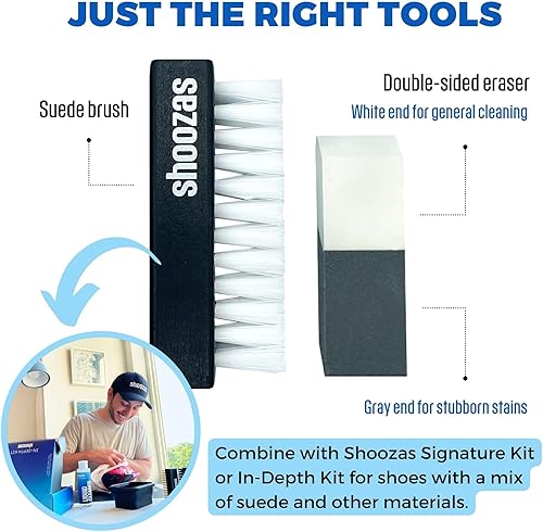 Miniatura 3 de Shoozas Kit de limpieza de zapatos sin desorden, potentes y delicados, secado rápido, no tóxico, seguro en todos los materiales.