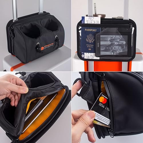 Miniatura 4 de simpletome Bolsas organizadoras de viaje 4 en 1, soporte para bebidas de equipaje, bolsa cruzada, teléfono, soporte para tableta+bolsa de