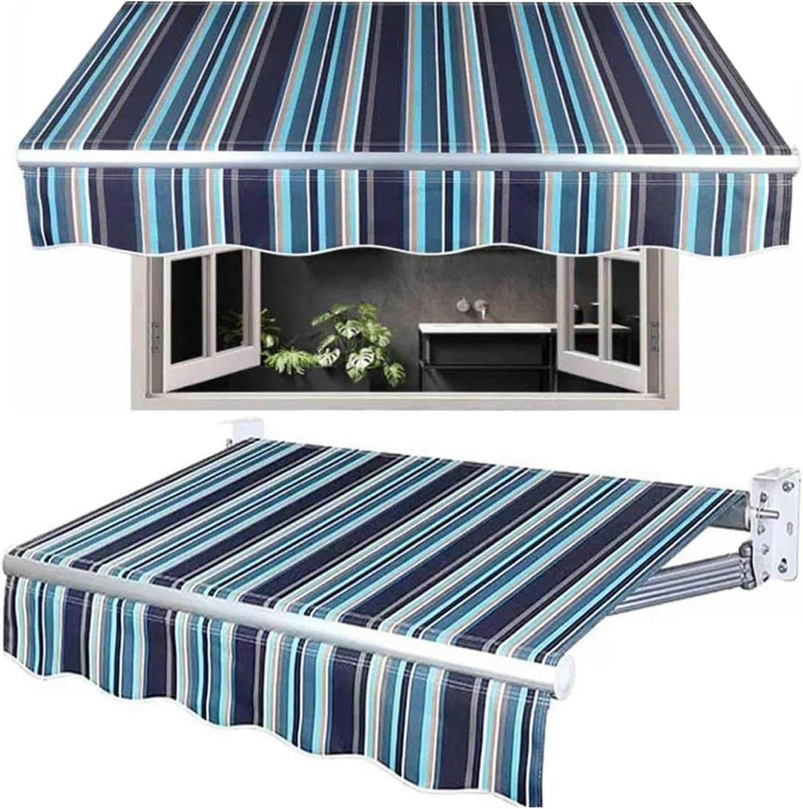 Tejido de toldo para ventanas tela de recambio impermeable y resistente UV
