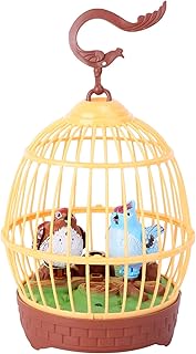 balacoo Electronic Toys Singing Chirping Bird in a Cage Funny Kid Imitated Voice- Control Toy Sounds Movements Birds Simulated Small Bird Cage Toy (Orange) Kids Musical Toys
