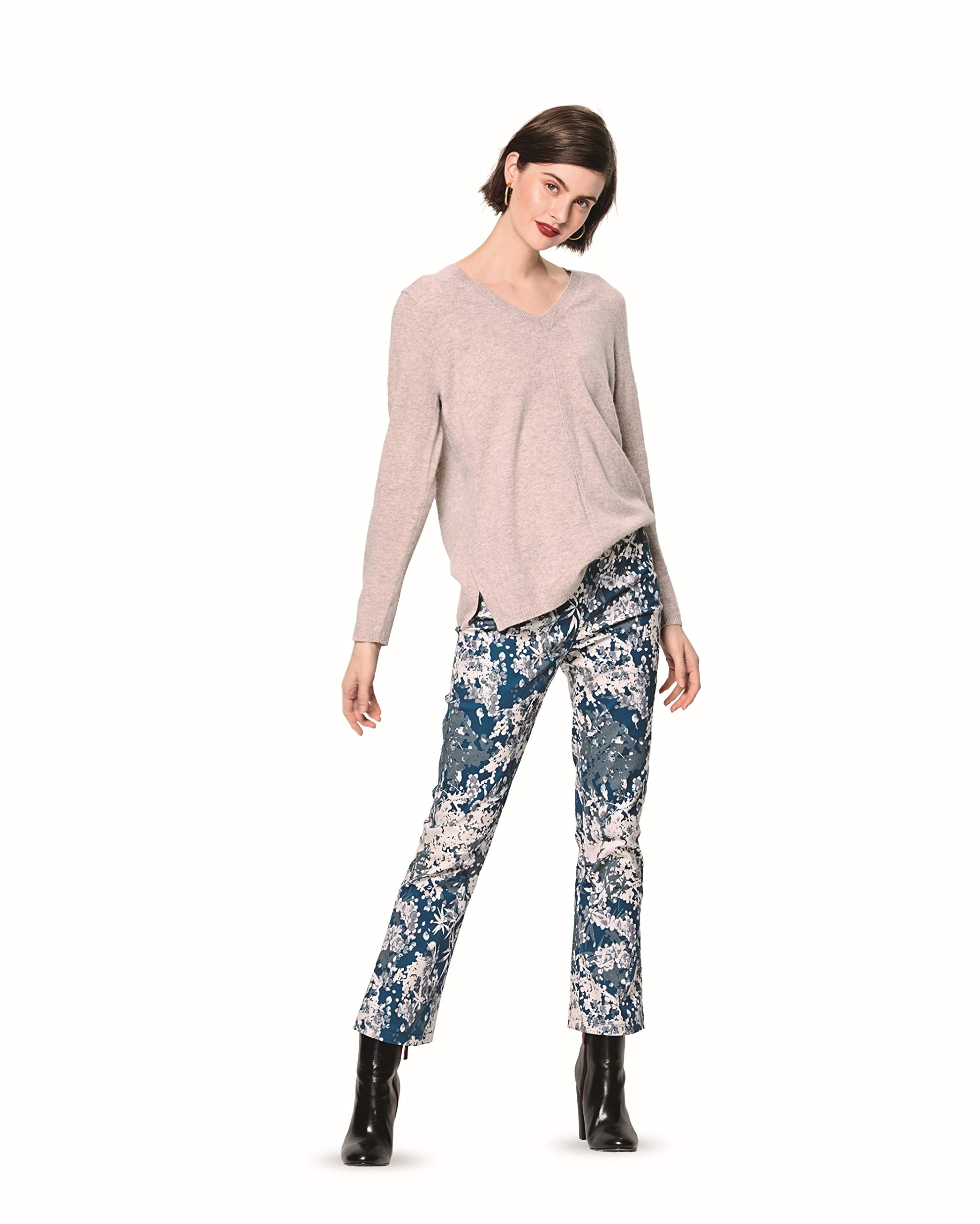 burdastyle Burda Style Easy Misses' Slim Fit Flared Pants or Trousers, Code 6152 Sewing Pattern Kit, Sizes 8-18, Multicolor