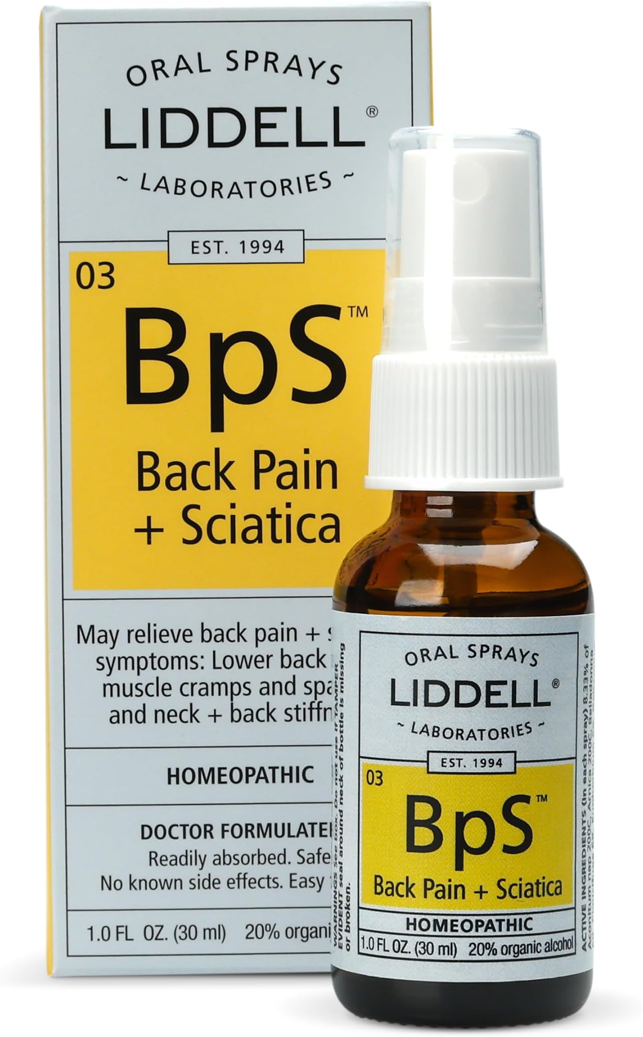 Homeopathic Back Pain Spray, 1 Ounce