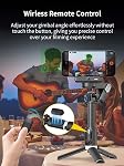 AOCHUAN Gimbal Stabilizer for Smartphone, 4 in 1 Phone Gimbal w/360° Rotation for iPhone/Andriod Sefie Stick Tripod w/Auto Face Tracking and Wireless Remote for TIK Tok YouTube Vlogging-M1 Pro Black