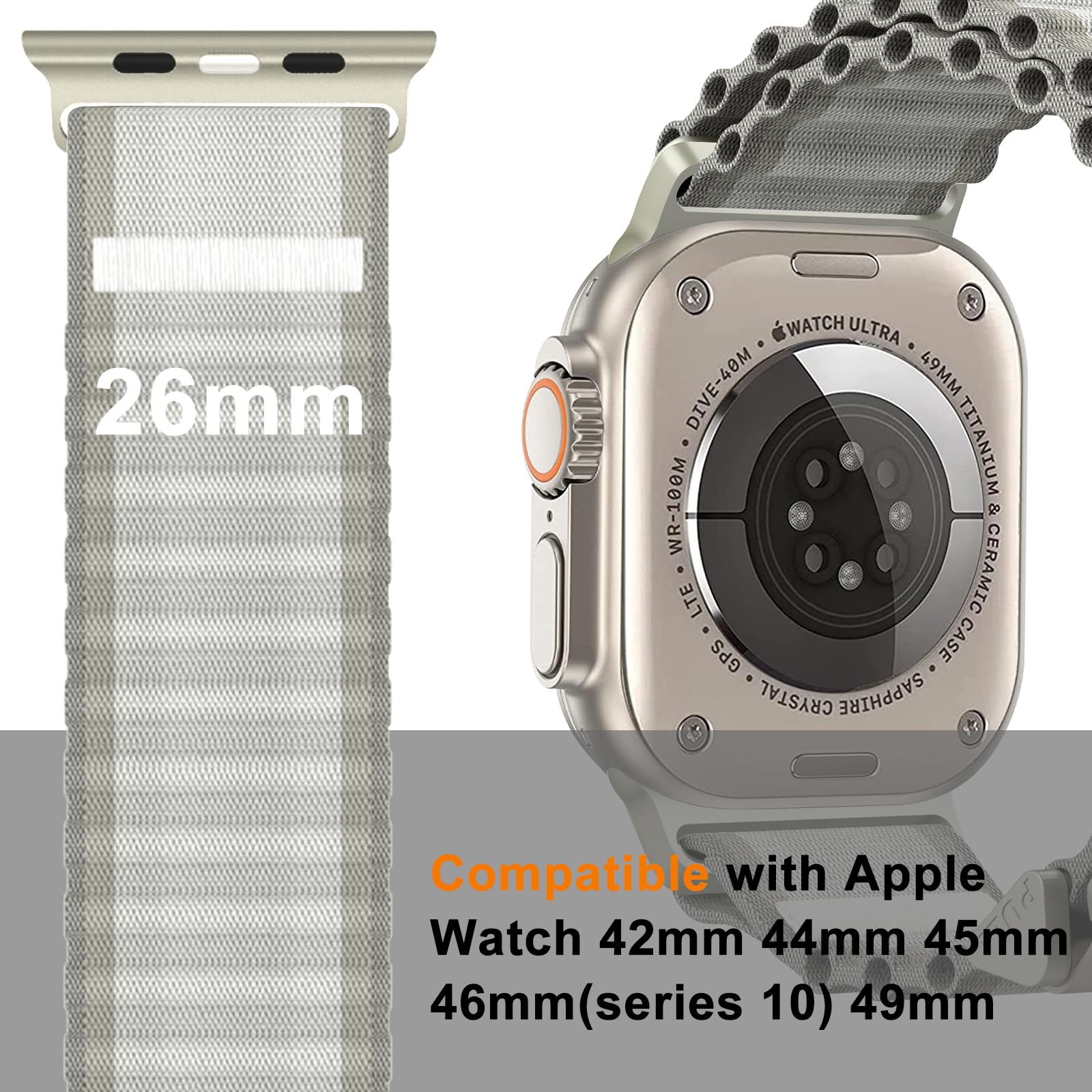 Nylon Strap for Apple Watch Ultra 2 49mm Strap - Image 2