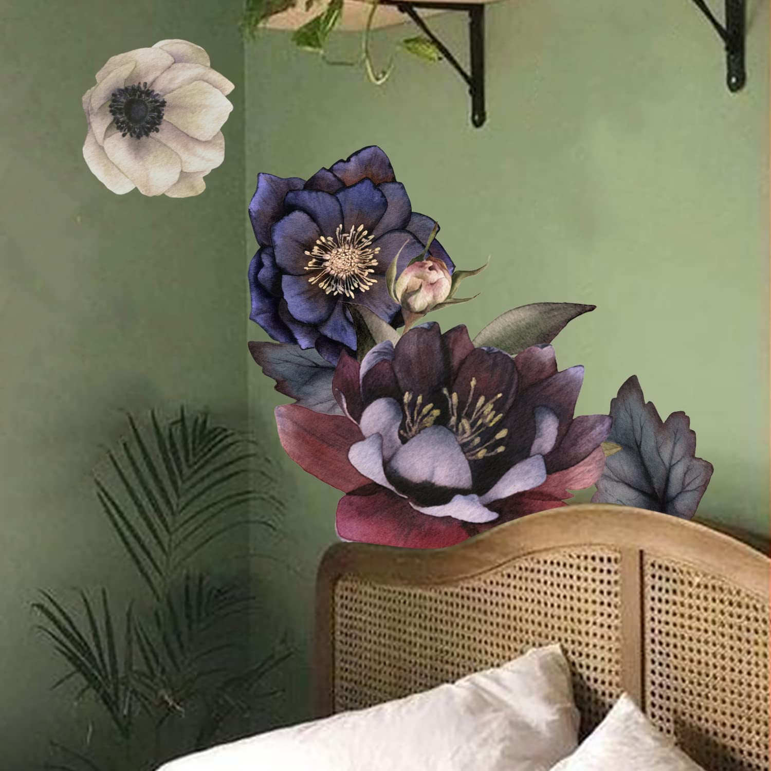 140 Stück Wandaufkleber Blumen | 30x22cm PVC | Für Kinderzimmer Deko