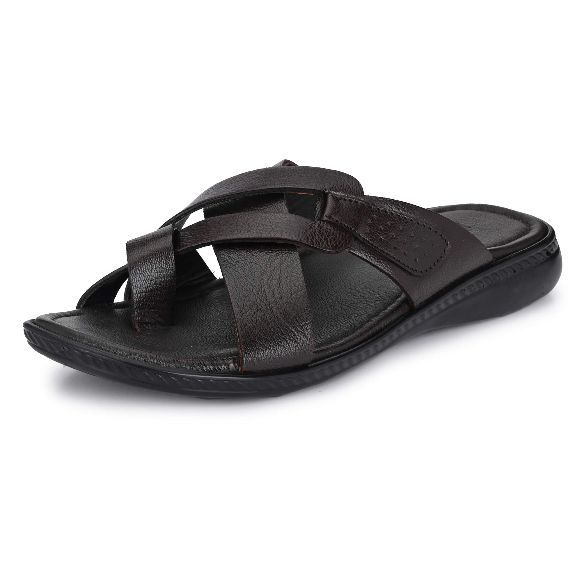 Men BWD 139 Leather Flip Flops Thong Sandals