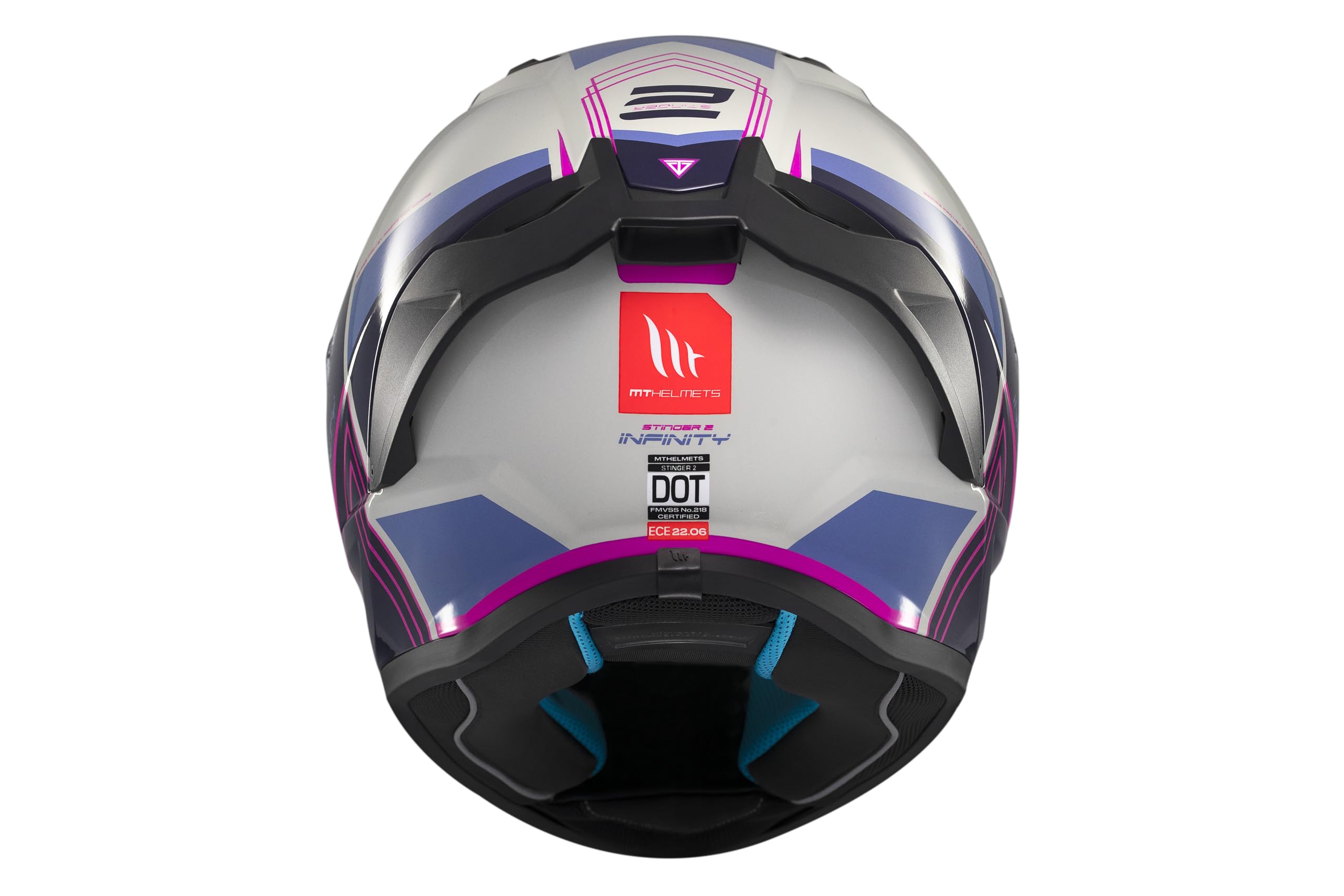 MT Helmets Stinger 2 – Casco Moto Integral Deportivo con Pantalla Antivaho Compatible con Pinlock, Visor Solar Full Vision, Interior Lavable y Calota HIRP | Homologado ECE 22.06 & DOT