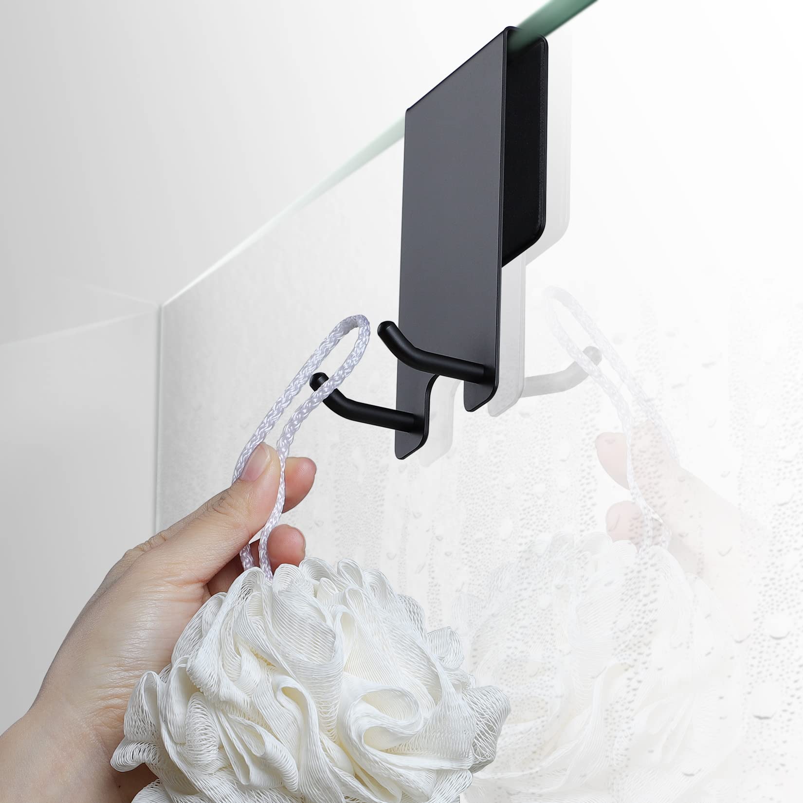 Douche Deur Haak Acryl Badkamer Hanger Handige Opslag Oplossing Voor Badjassen En Handdoek Kleding Hangings Rack