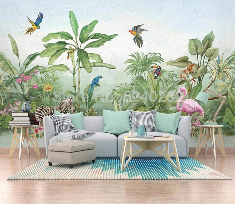 Fresque murale forêt tropicale haut de gamme en intissé robuste