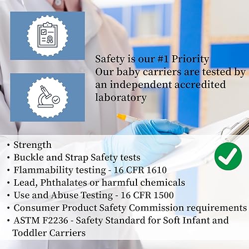 Miniatura 13 de Portabebés - Portabebés ergonómico 6 en 1 con asiento de cadera y gran almacenamiento, posiciones delantera y trasera, cintura ajustable de hasta 43