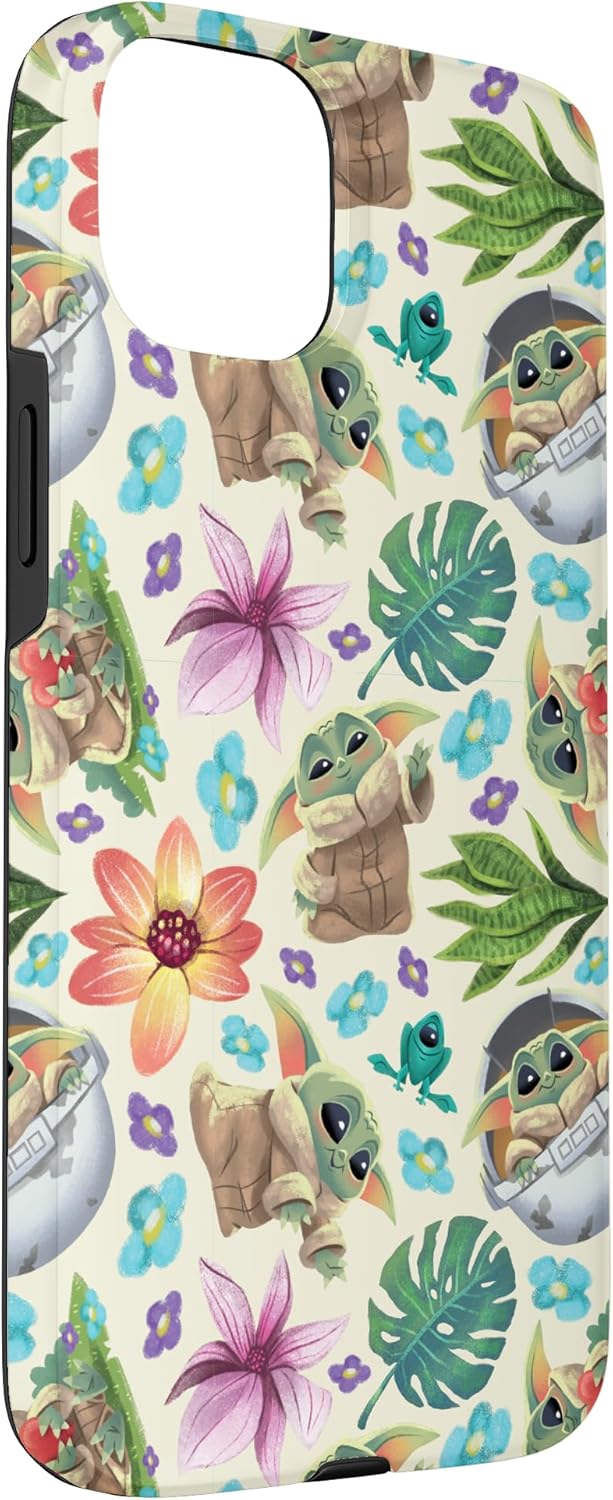 Star Wars The Mandalorian Grogu Tropical Print Case for iPhone 15 Plus