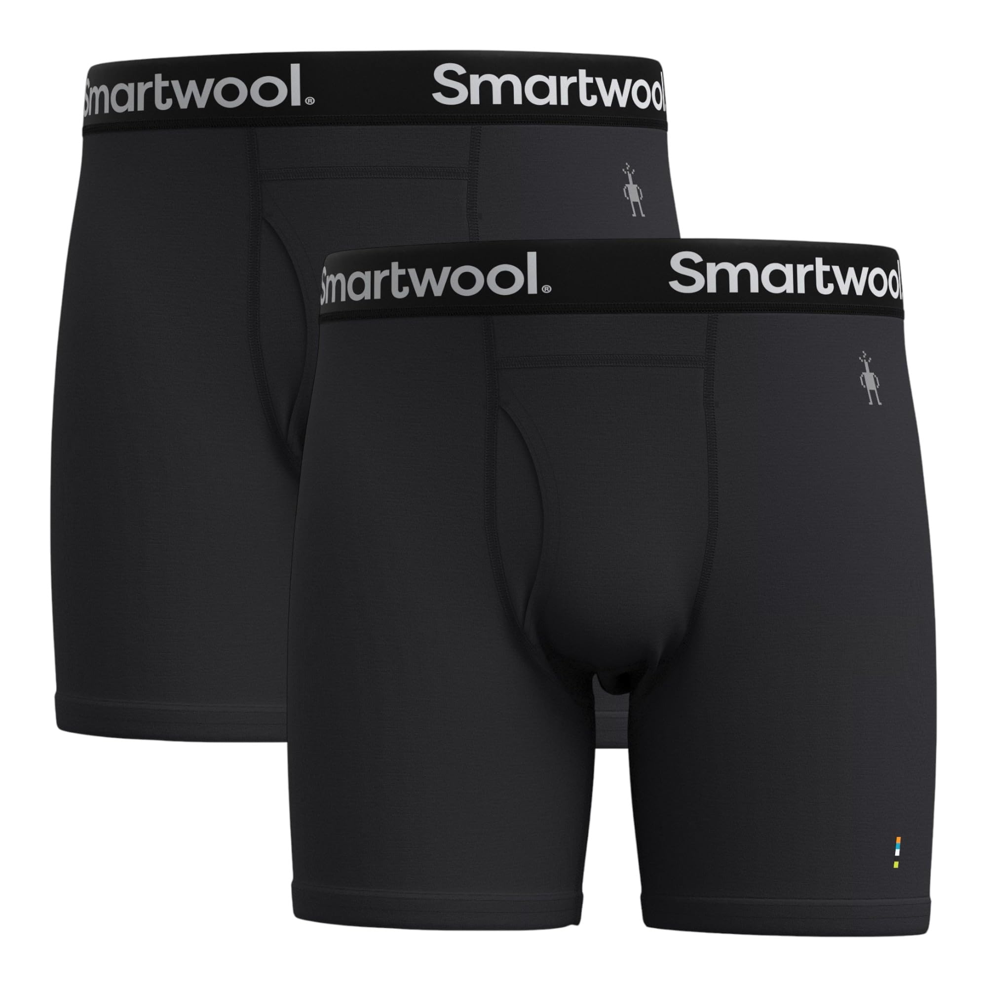 Smartwool Men's Merino Boxer Brief 2-Pack Black-2Pk L