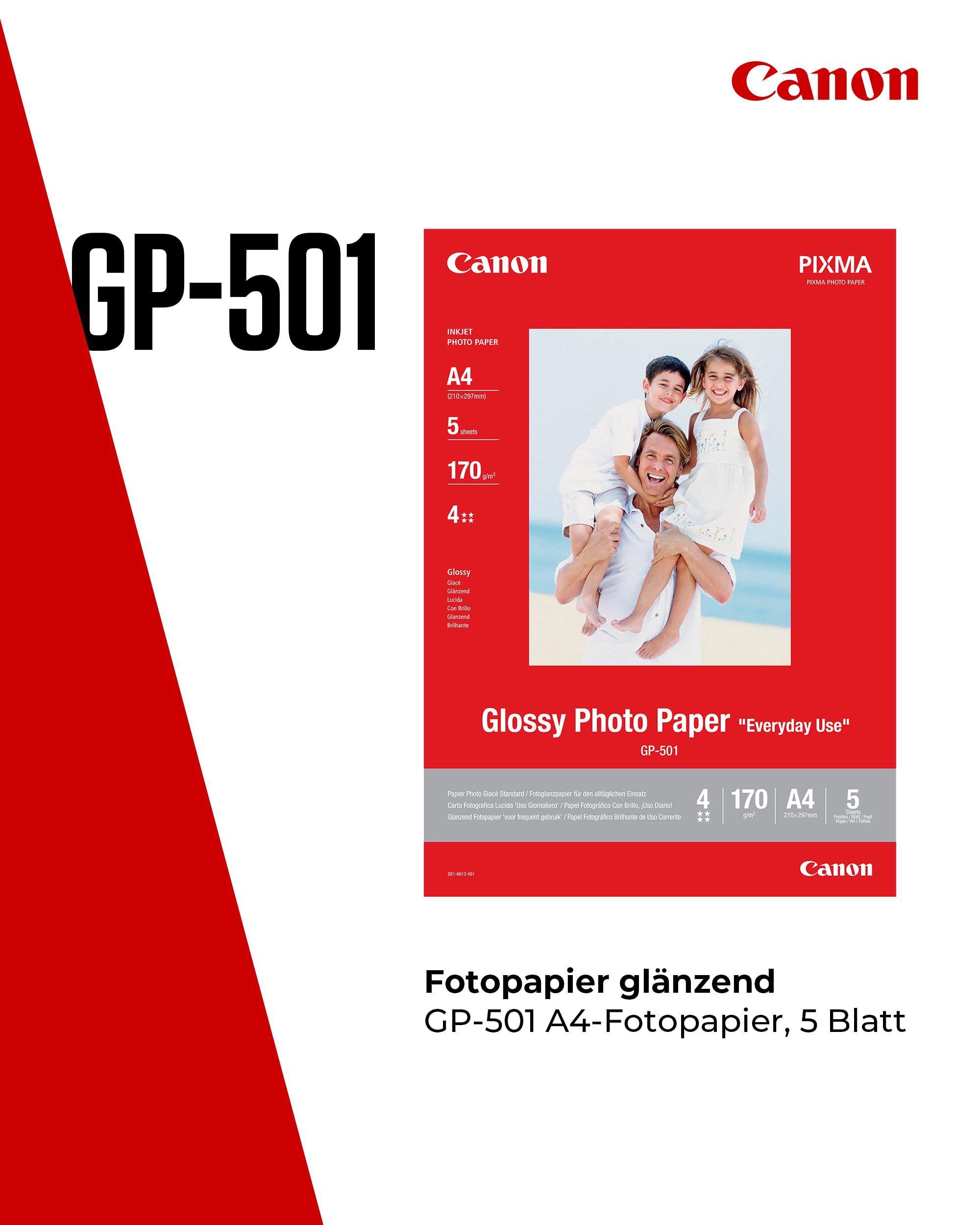 Canon PIXMA TR4755i Multifunktionsdrucker 4in1 (Tintenstrahl, Drucken, Kopieren, Scannen, Faxen, A4, 20 Blatt ADF, kompatibel mit Pixma Print Plan) schwarz - Enthält GP-501 A4-Fotopapier, 5 Blatt
