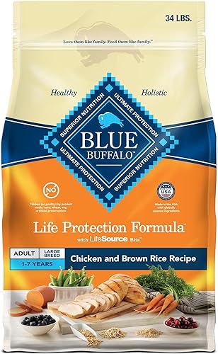 Blue Buffalo Life Protection Formula - Alimento seco para perros adultos de raza grande, promueve la salud de las articulaciones y los músculos