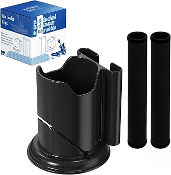 Paddle Board and Kayak Cup Holder, Paddle Grips, Paddle Board and Kayak Accessories Kit Black
