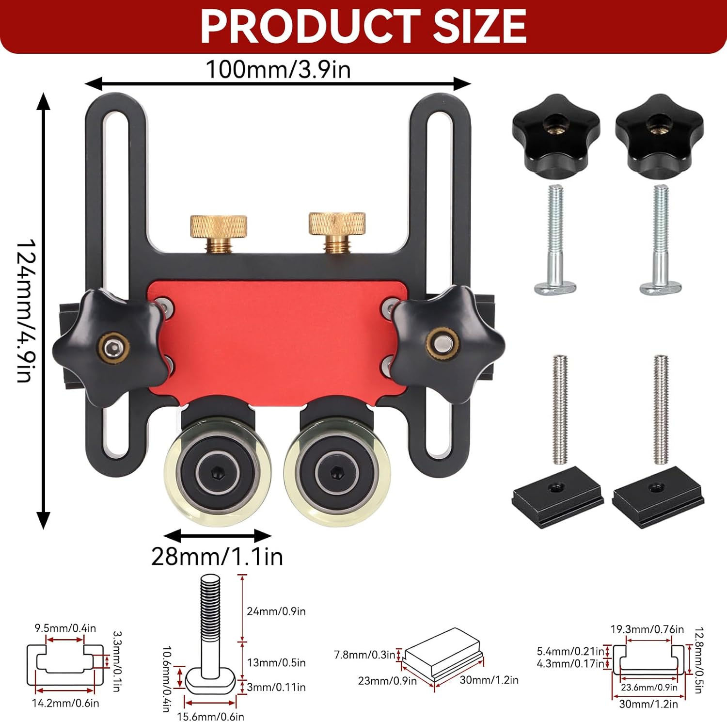 Bearing Roller Featherboards, Featherboards for Table Saw Cutting, Router Tables and Band Saws Jig Guide, Precise Cutting and Enhanced Safety with Featherboards for Table Saw Accessories