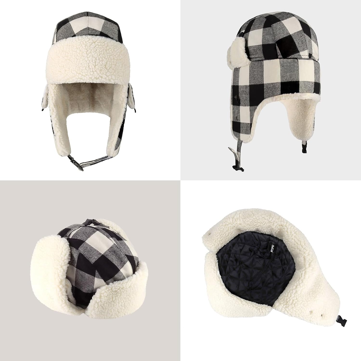 CHOK.LIDS Lumberjack Plaid Winter Trapper Unisex Premium Extra Strength Ear Flap Chin Strap Windproof Outdoor PT201 - Image 2