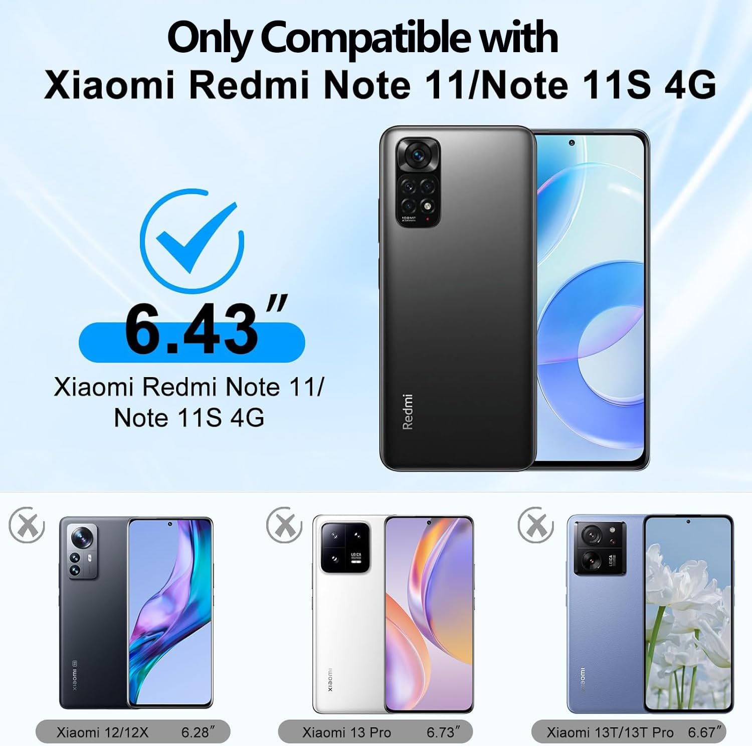 MaiJin Custodia per Xiaomi Mi Redmi Note 11 / Redmi Note 11S 4G