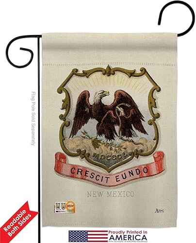 Miniatura 9 de Coat of arms New Mexico Garden Flag Set with Stand Americana States USA American Territories Republic Country Particular Area Small Decorative Gift