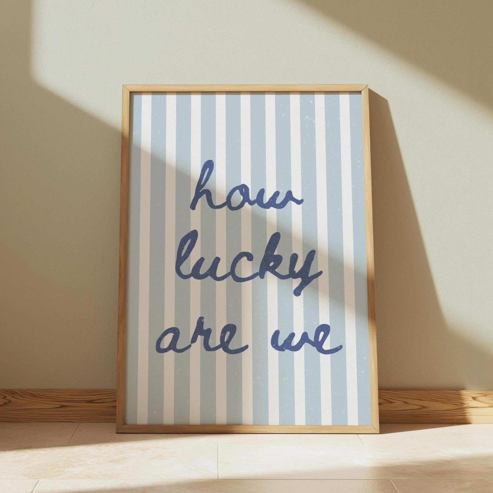 Baibexing How Lucky Are We Canvas Painting Wall Art Posters Print Picture For Home Decor A12 40X60Cm Unframed