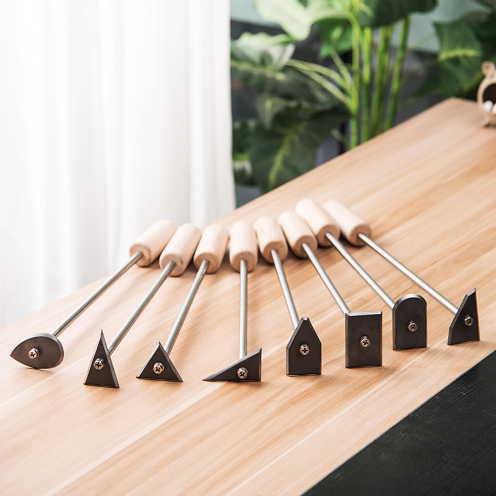 Juego de 8 herramientas de escultura de cerámica, tallado y modelado de acero inoxidable para adultos, para puntear, moldear, modelar y dibujar