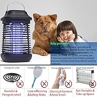 Vista 3 de Exterminador de insectos para exteriores e interiores, cable de alimentación de 9.8 ft con interruptor exterminador de mosquitos, exterminador