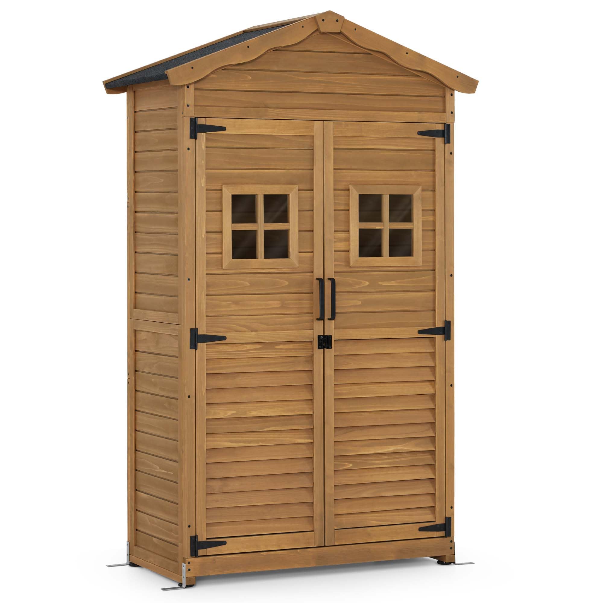 M MCombo 2736 Tuinkast, tuinhuis, hout, metalen frame, weerbestendig