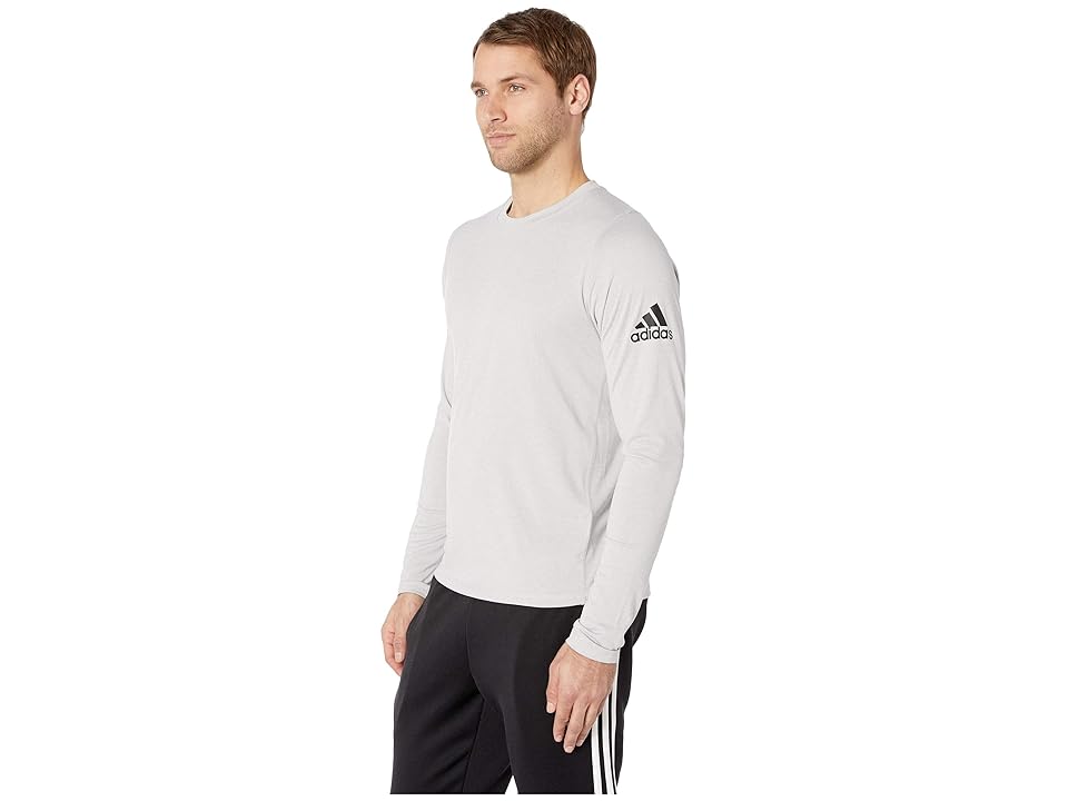 

adidas Freelift Long Sleeve T-Shirt (Grey Two F17/White) Men's T Shirt, Gray