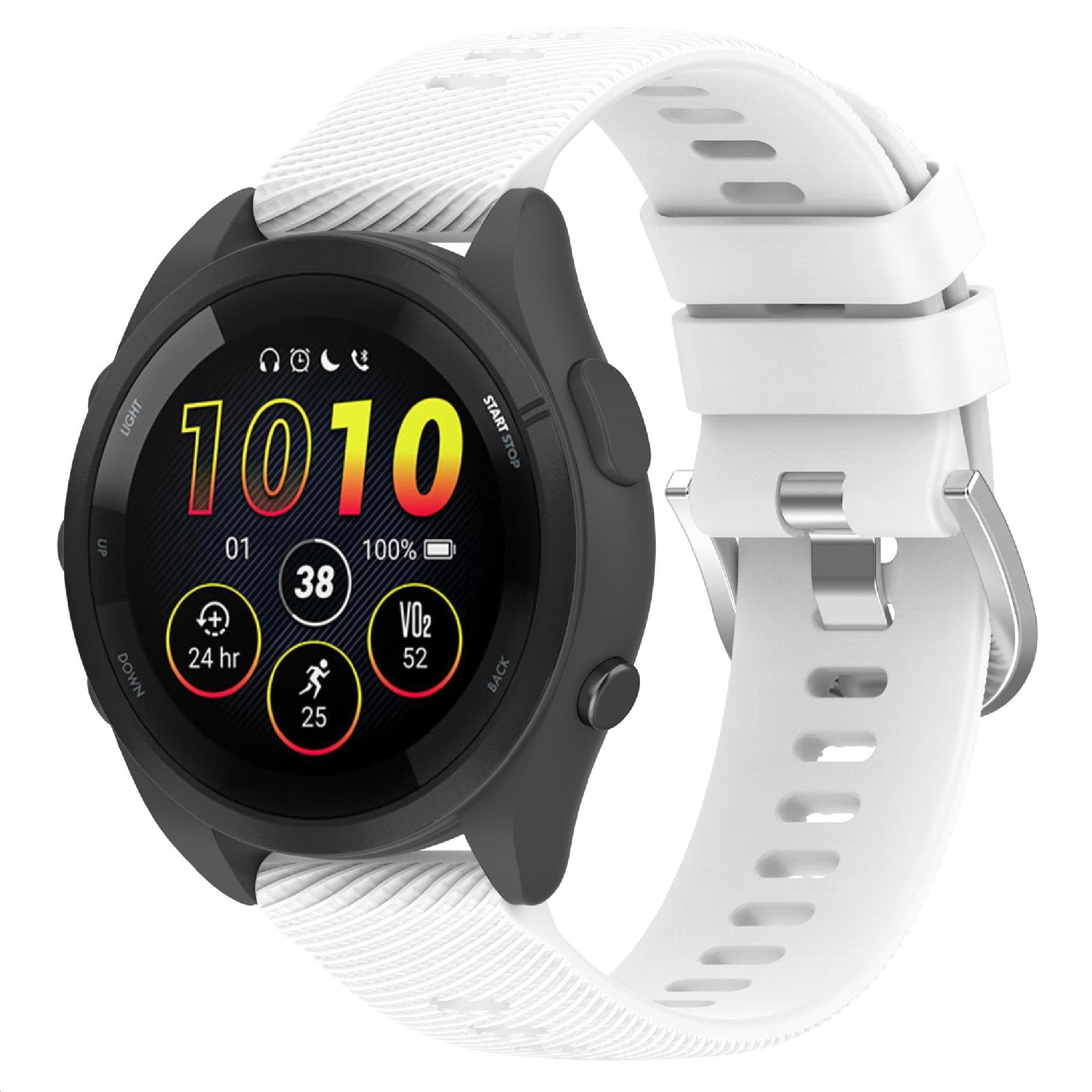 GIOPUEY Silikon Armband Für Garmin Forerunner 165 – Weich, Atmungsaktiv, In Midnight Blue, Einfach Zu Wechseln