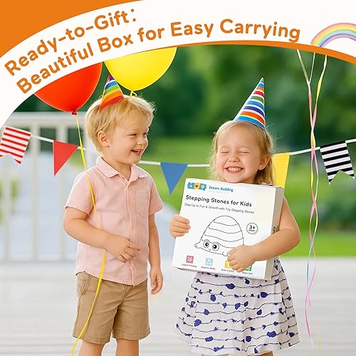 Miniatura 7 de Piedras de equilibrio para niños, antideslizantes para niños pequeños, juego de piedras sensoriales para fomentar las habilidades de coordinación