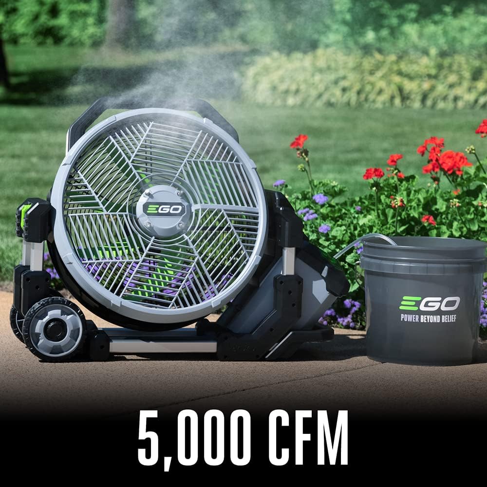 EGO Power+ Portable Misting Fan in Action