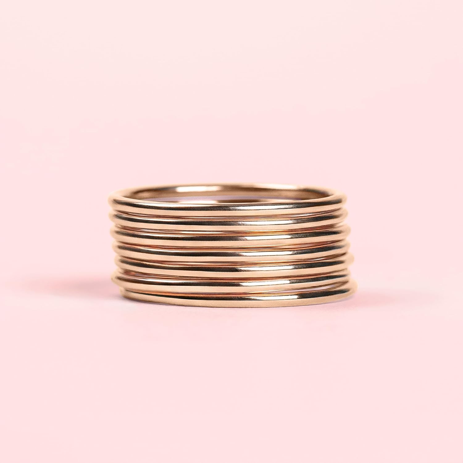 Melanie Golden Jewelry 1mm Thin Smooth Stacking Skinny Ring in Sterling Silver, Gold, or Rose Gold | Handmade Comfort Fit Dainty & Minimalist Bands for Women | Sizes 2-12