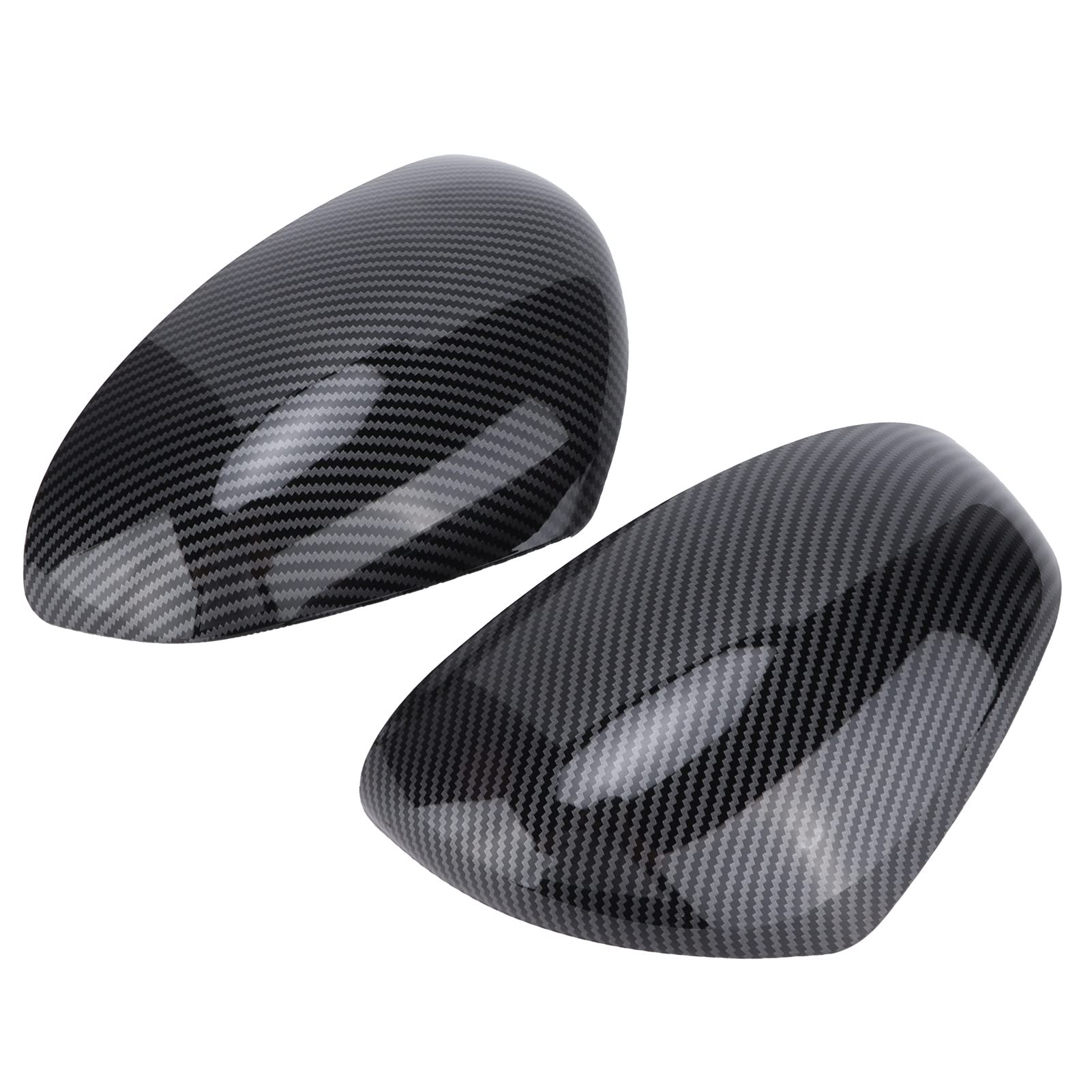 Keenso Shell di Alloggi per Specchio 1 Coppia di Auto, Tappi a Specchio Retrovisore Si Attaccano Alla Sostituzione di Alloggi Protettivi per Smart Fortwo/Forfour 453 2015-2021 (Look di carbonio