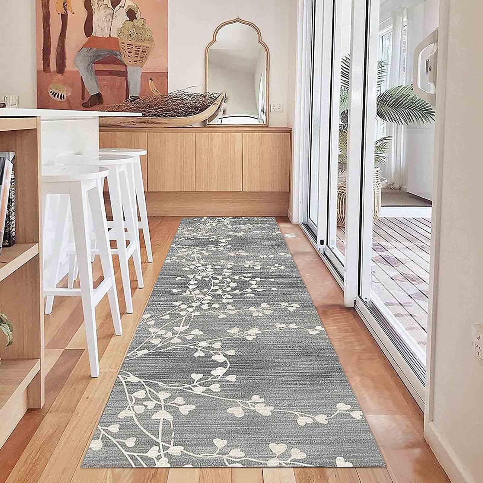 Tapis de cuisine lavable en machine 80x200cm contre les sols glissants