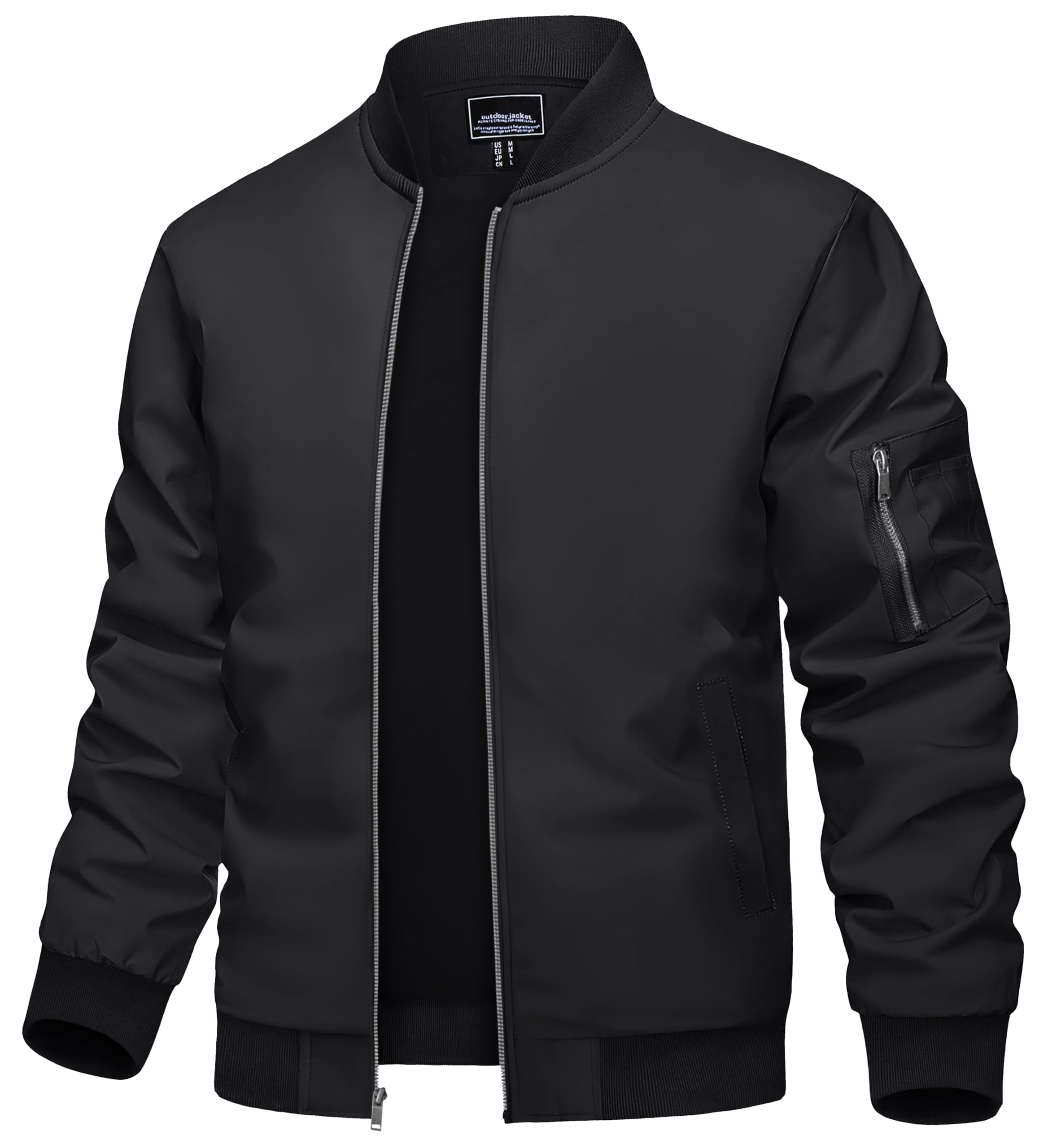 TACVASEN Uomo Giacca Bomber Leggera Jacket Sportiva con Collo da Baseball