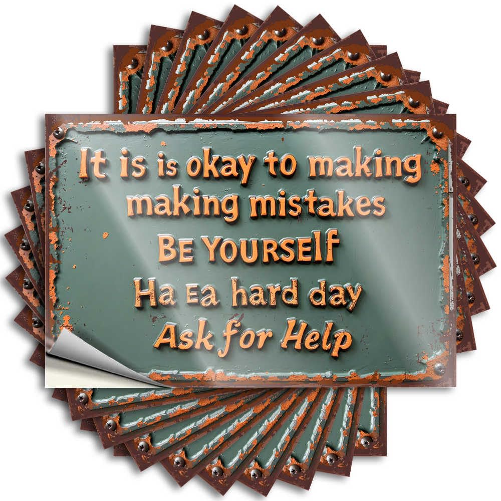 Decals Home Decor Accessories Custom Stickers, Bottle Waterproof Embrace Mistakes, Be True to Yourself: A Motivational Sign for Hydro Flask | Western Vinyl Decals for Girl Holiday(6X9CM)