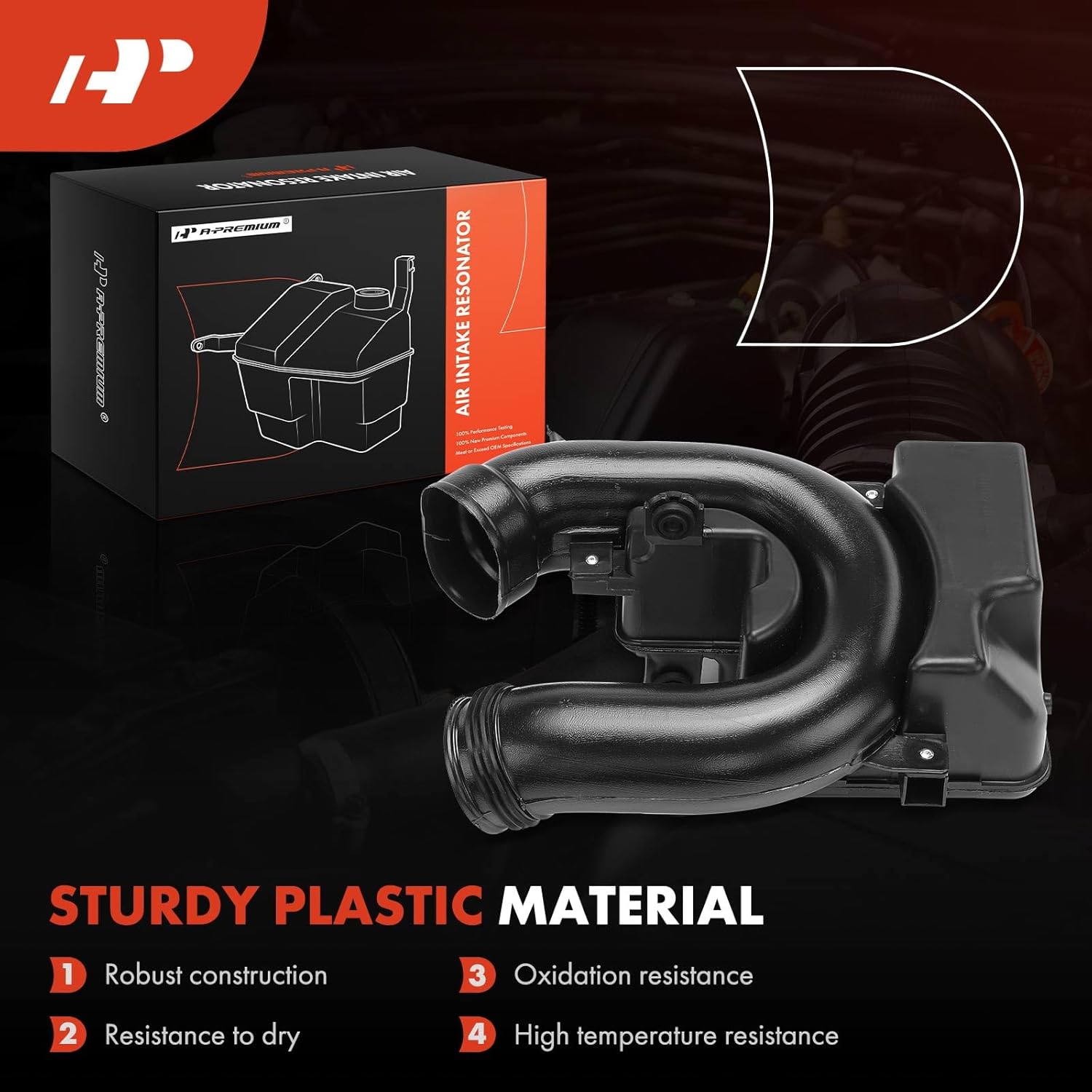 A-Premium Engine Air Cleaner Intake Resonator Compatible with Hyundai Elantra 2017 2018 2019 2020, 1.4L 2.0L